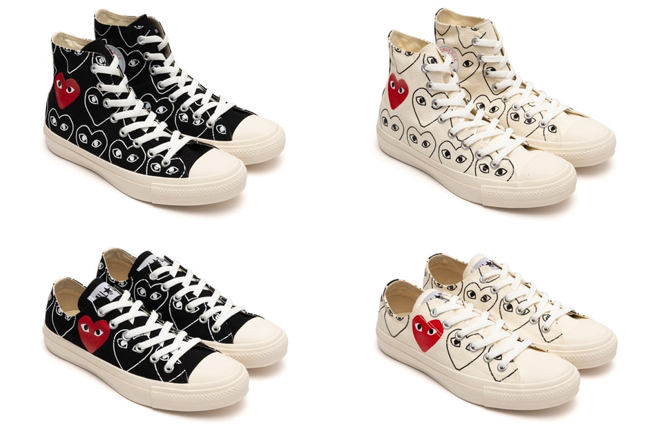 Learn about 89+ imagen converse comme des garcons heart print - In ...