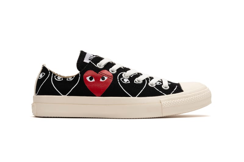 COMME des GAR ONS PLAY x Converse Chuck 70 Heart Print Hypebeast