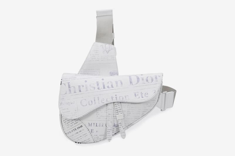 Daniel Arsham x Dior Newspaper Print Saddle Bag | Hypebeast