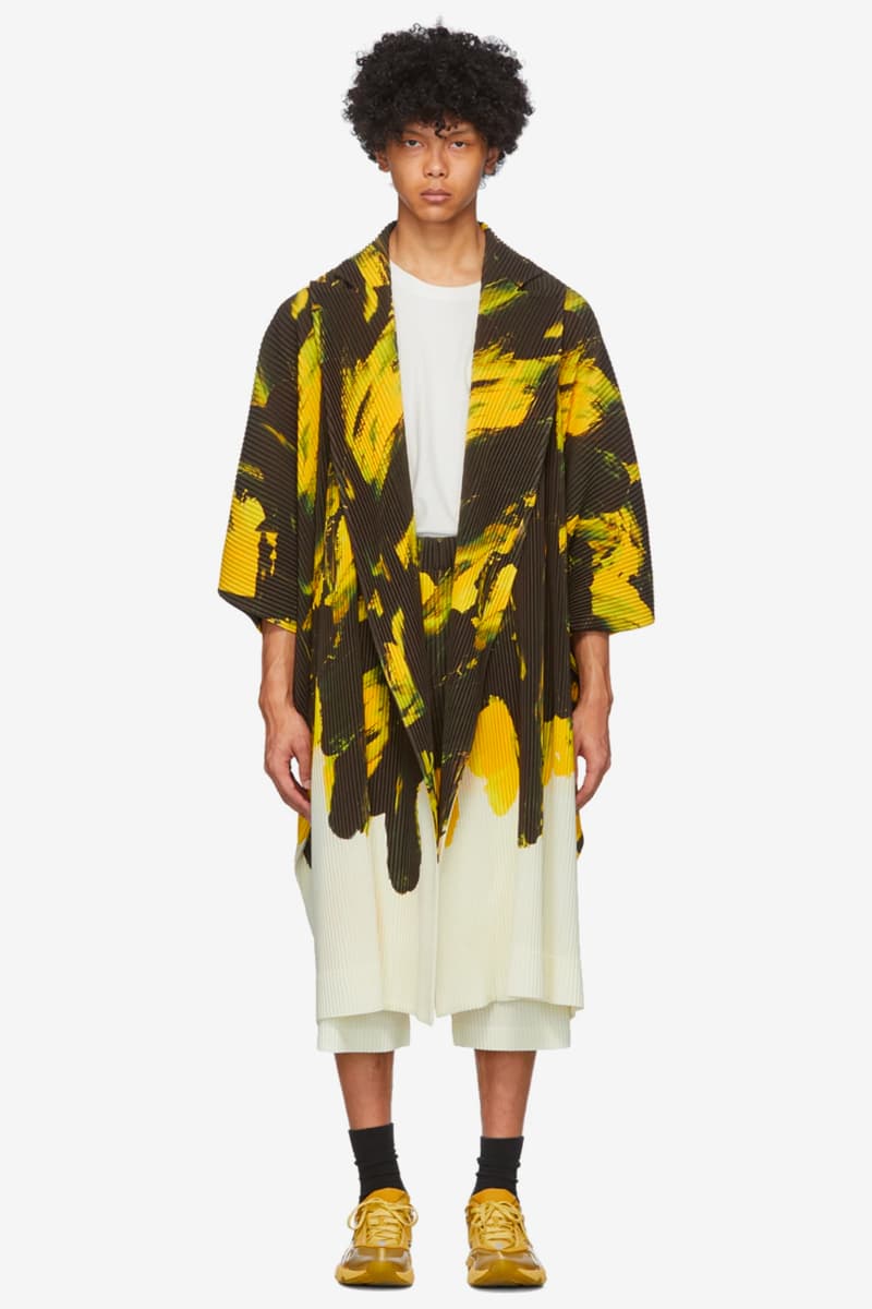 Homme Plissé Issey Miyake Action Painting Coat | Hypebeast