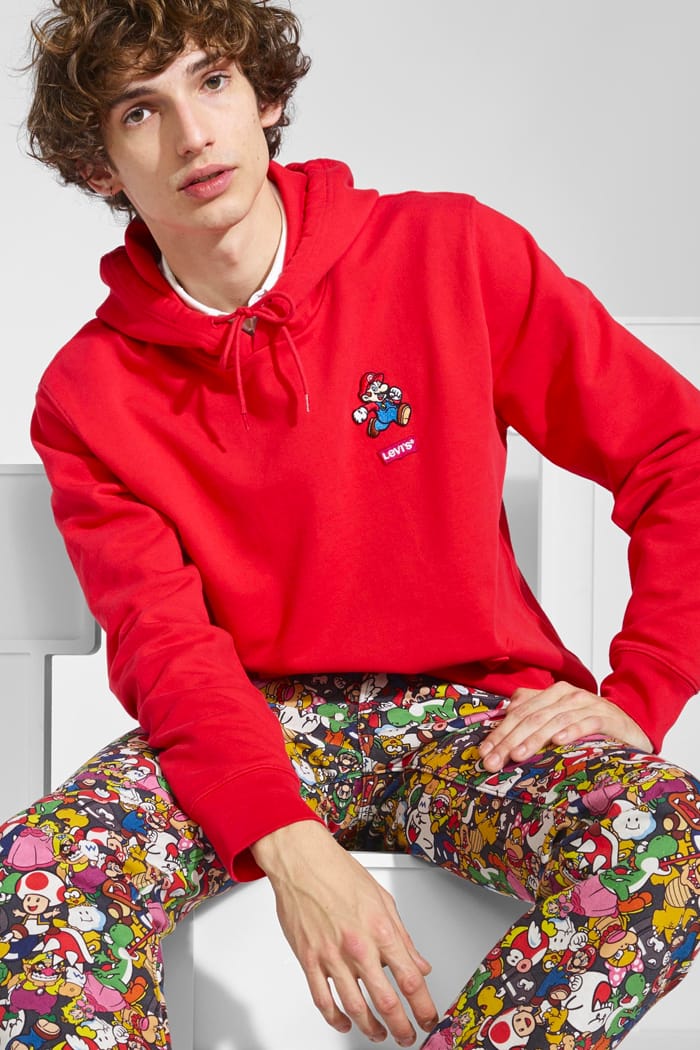 Levi's super discount mario graphic hoodie