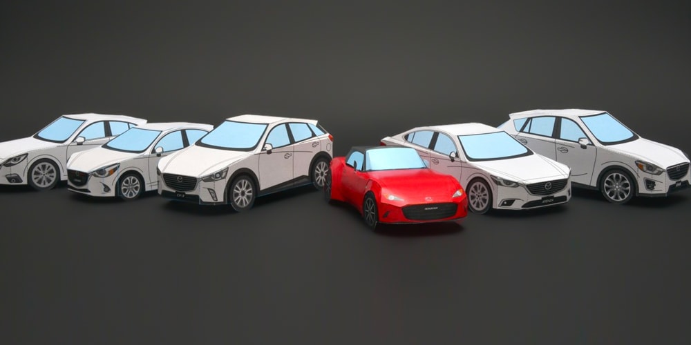 Mazda добавляет купе MX-5 и Classic R360 в свою серию JDM Papercraft