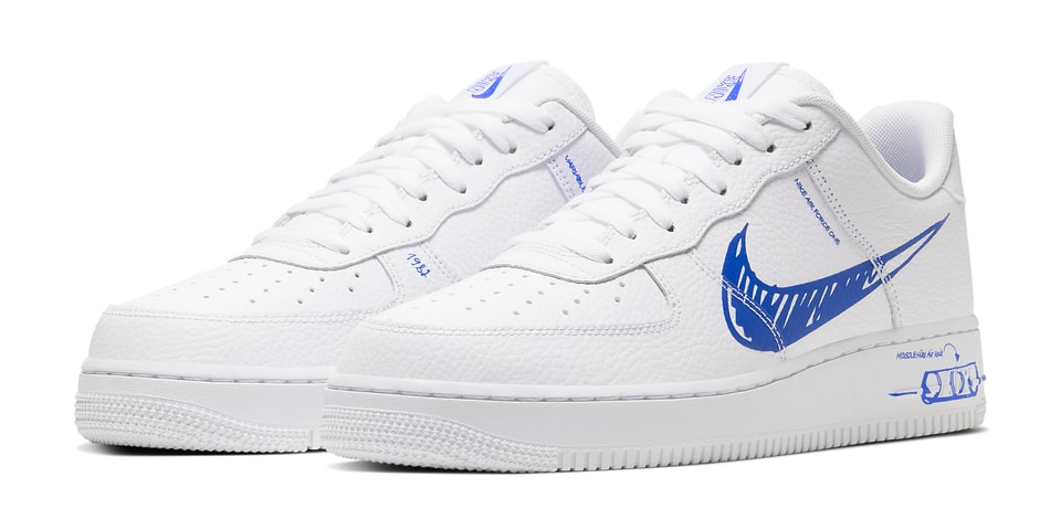 blue scribble air force 1