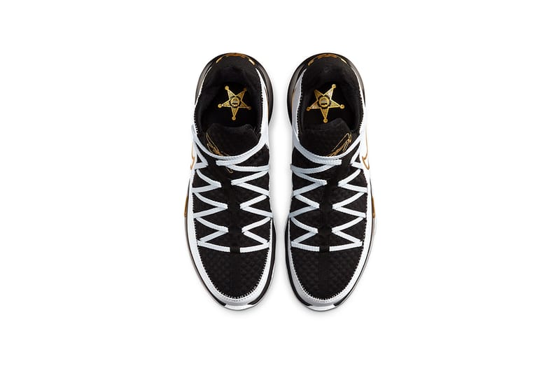 Lebron james black and best sale gold shoes