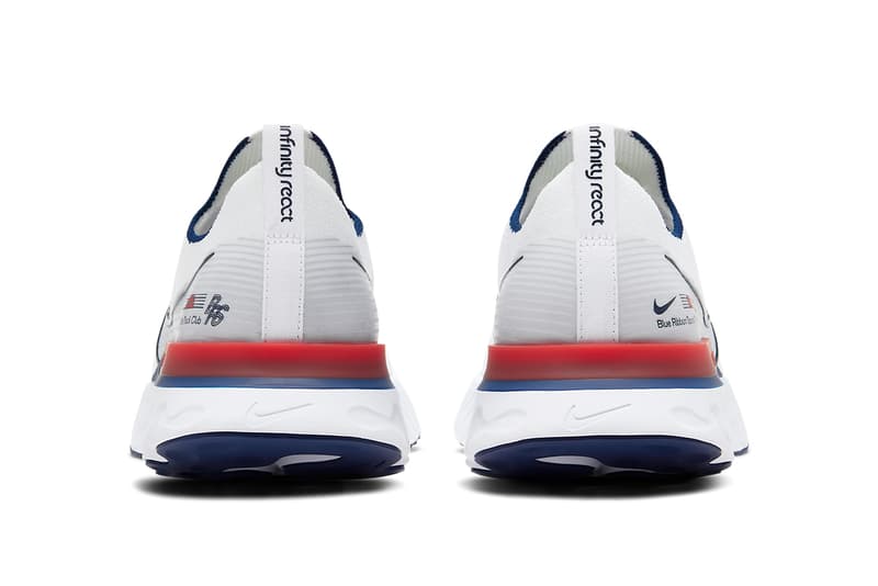 nike react infinity run flyknit men's blue ribbon sports
