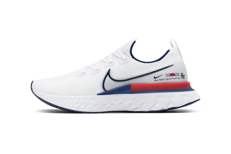 Nike react white hot sale blue red