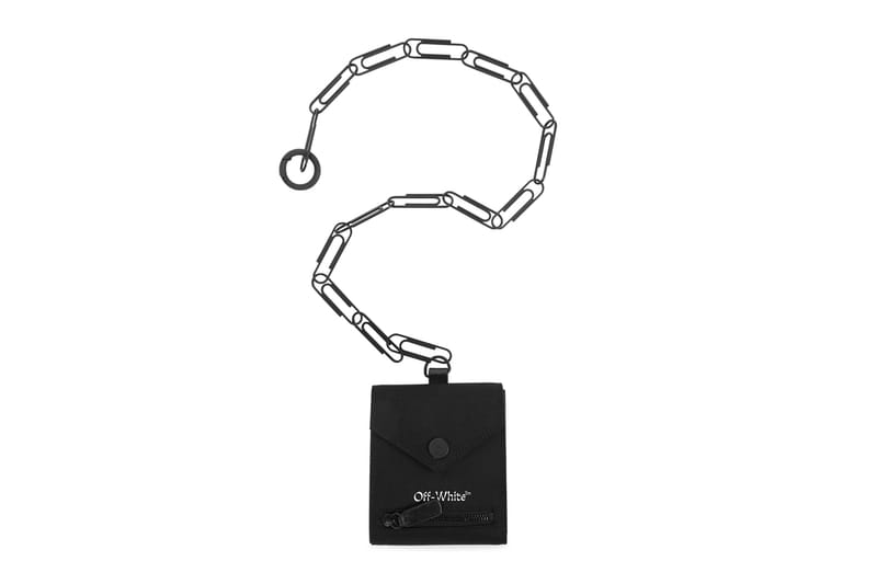 小物 Off-White SEASONAL LOGO CHAIN WALLET Off-White🔥Coin Case with Chain Purse Wallet Designer