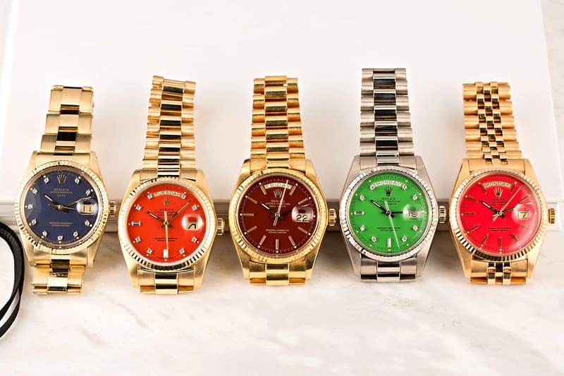 Rolex day date stella dial sale