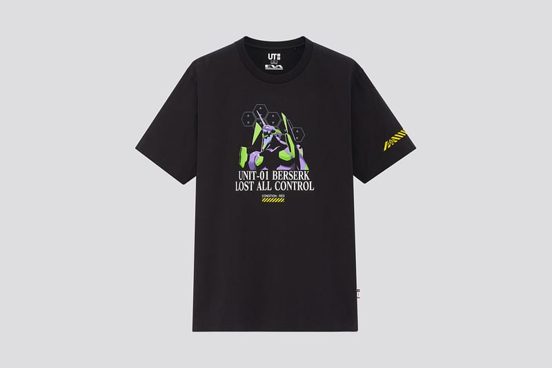 UNIQLO EVANGELION EVA Black Short Sleeve T-Shirt - Men's
