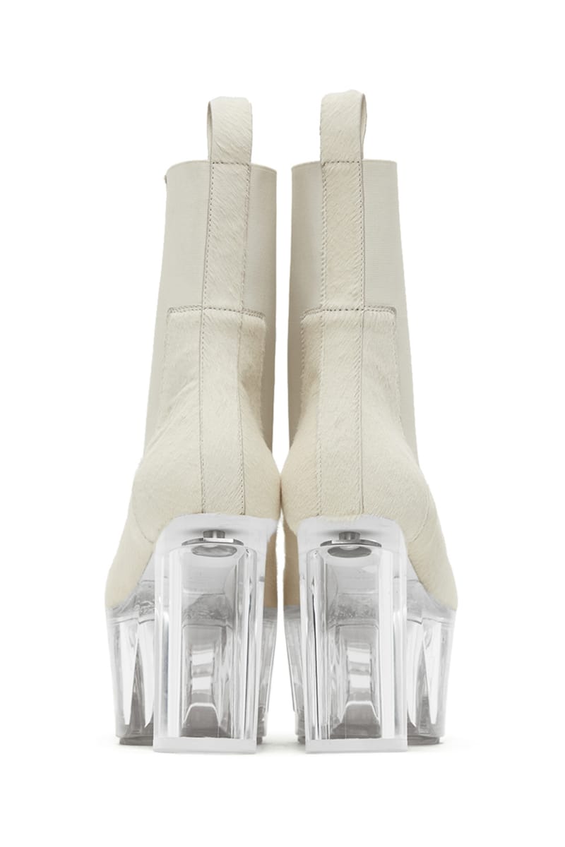 Rick Owens White Grill Kiss Chelsea Boots | Hypebeast