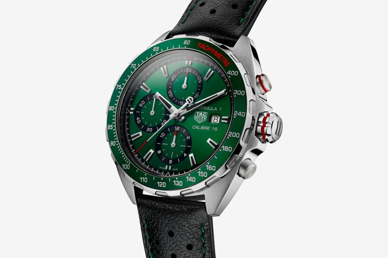 TAG Heuer Formula 1 Calibre 16 Green Dial Chronograph Hypebeast