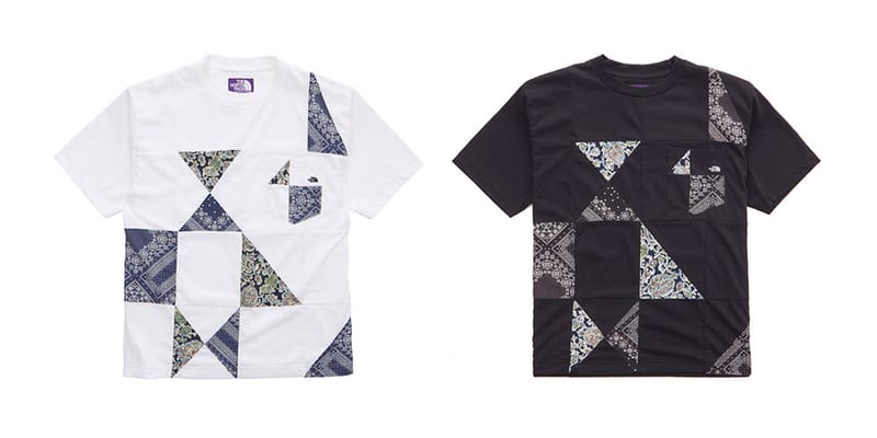 トップス NORTH FACE PURPLE LABEL Patchwork Shirt THE NORTH FACE PURPLE LABEL men's patchwork shirt size XL