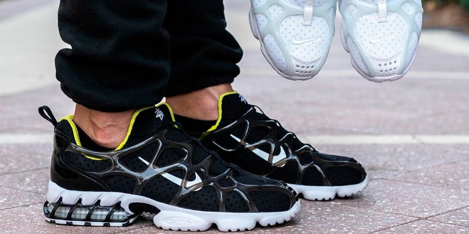 nike stussy spiridon on feet