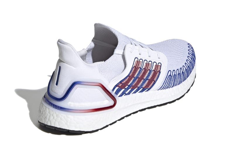 Ultra boost 20 shop white and blue