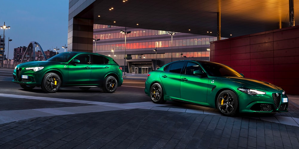 Alfa Romeo представляет эксклюзивные для Европы Giulia и Stelvio Quadrifoglio в цвете Montreal Green