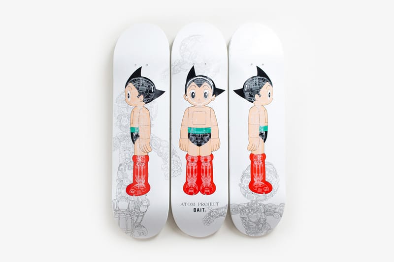 世界限定200セットBAITx Astro Boy SkateboardDeck bait x astro boy skateboard deck 3 piece set silver