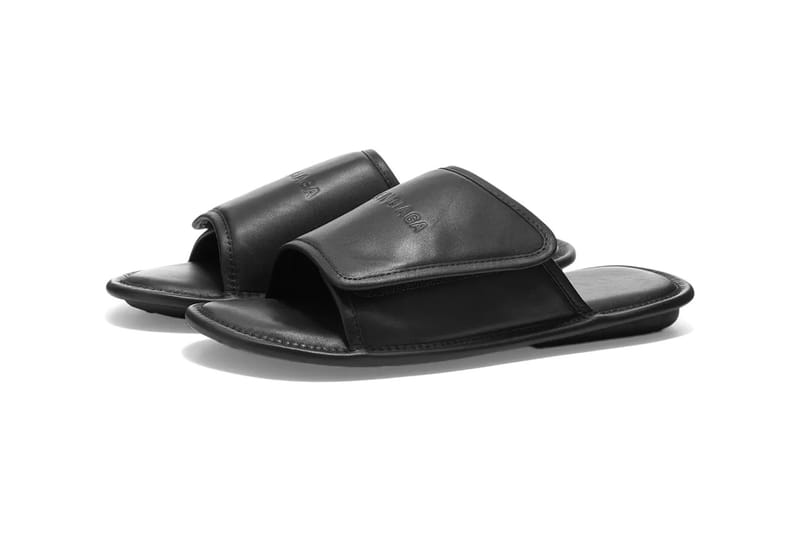 Balenciaga Drops Luxe Black Leather Home Sandals Hypebeast