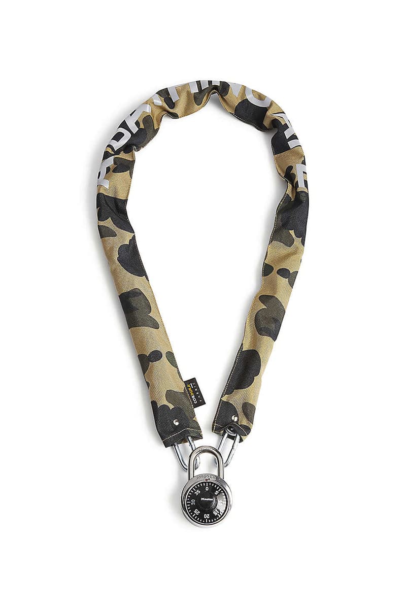 A Bathing Ape Camouflage Chain Lock: Green, Yellow | Hypebeast