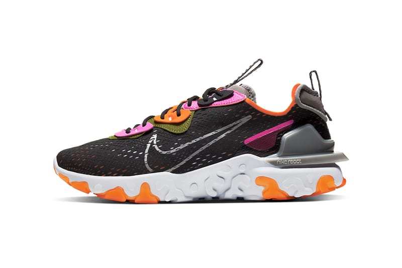 Nike react hot sale black orange