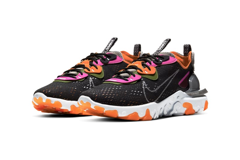 Nike react store black and orange