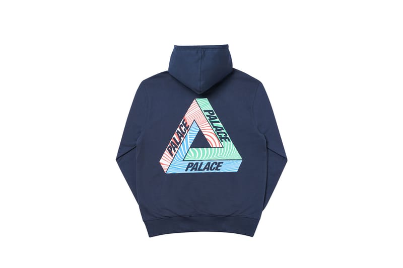 Palace navy outlet hoodie