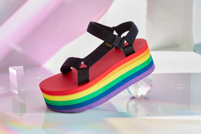 rainbow teva platform sandals