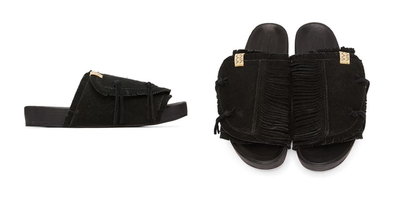 visvim Christo Shaman Folk Sandals in Black Hypebeast