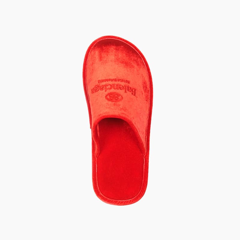 balenciaga slip on red white