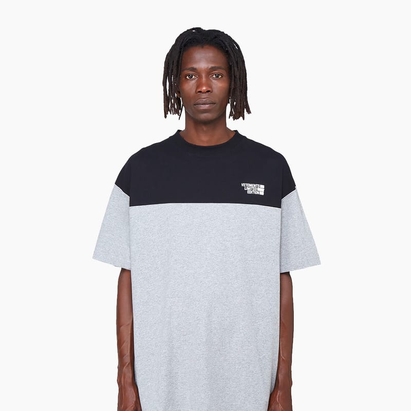 Vetements Contrast-Panel Logo T-Shirt Release | Drops