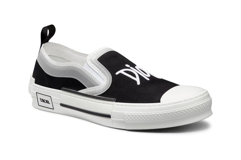 Black white cheap slip on shoes