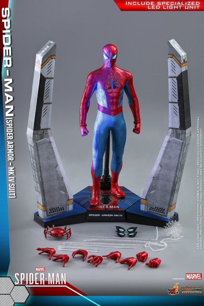 SPIDER-MAN MADE SUIT hot toys 開封美品 Hot Toys 1/6 Spider-Man Spider-Armor MK IV Suit Version