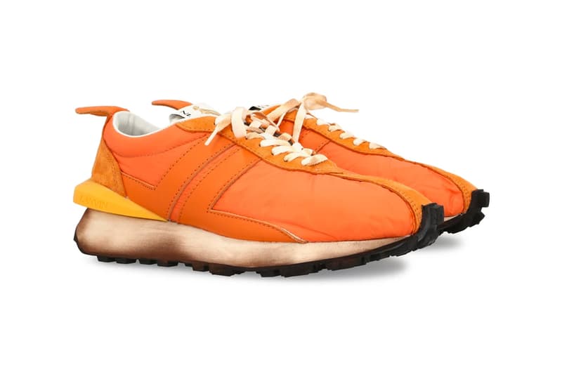 lanvin bumper sneaker on feet