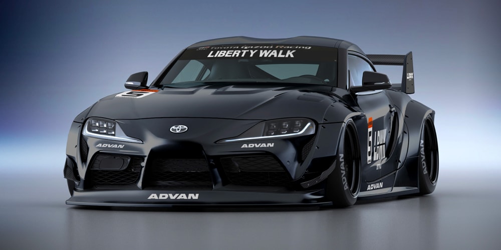 Широкий и агрессивный обвес Liberty Walk для Toyota Supra 2020 года