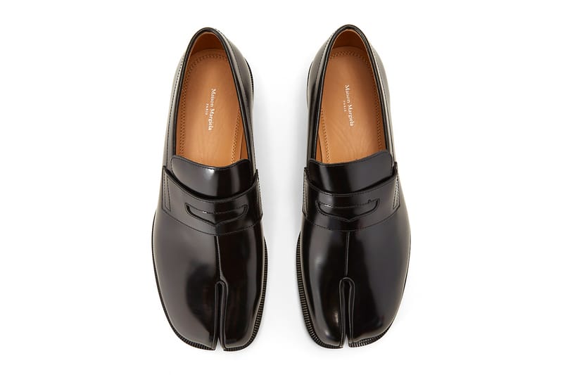 Maison margiela discount tabi loafers brown