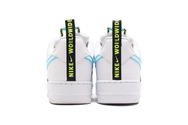 Nike air force 1 low worldwide white blue cheap fury black