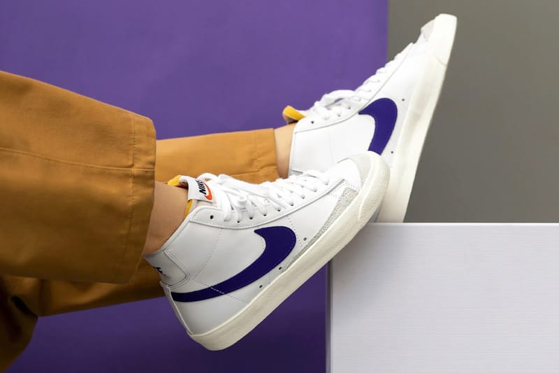 Nike blazer mid 77 vintage white voltage purple best sale