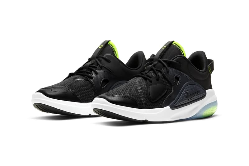 black and volt nike shoes