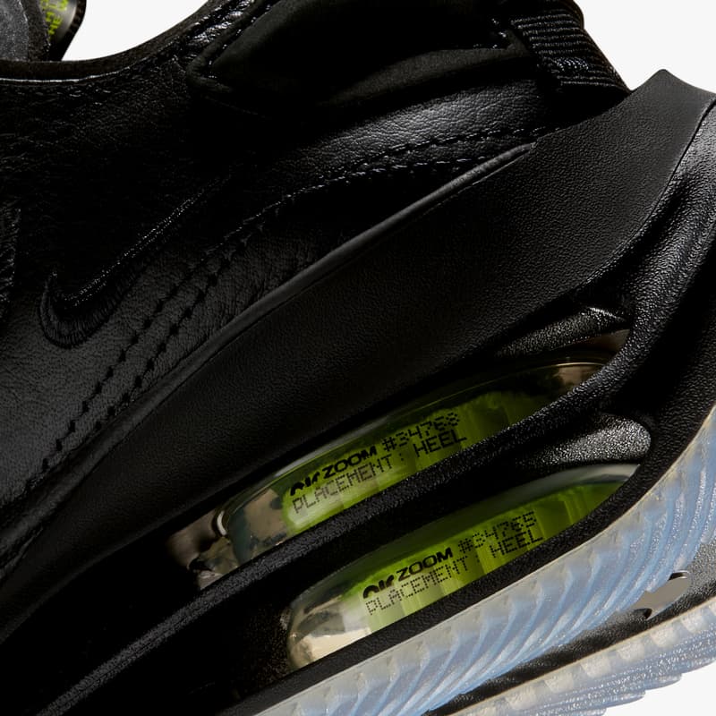 nike double stack mesh and leather sneakers