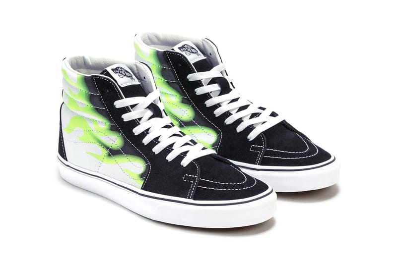 Neon green discount vans high tops