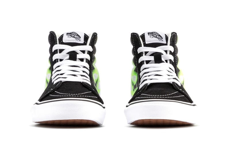 Black and sales neon green vans