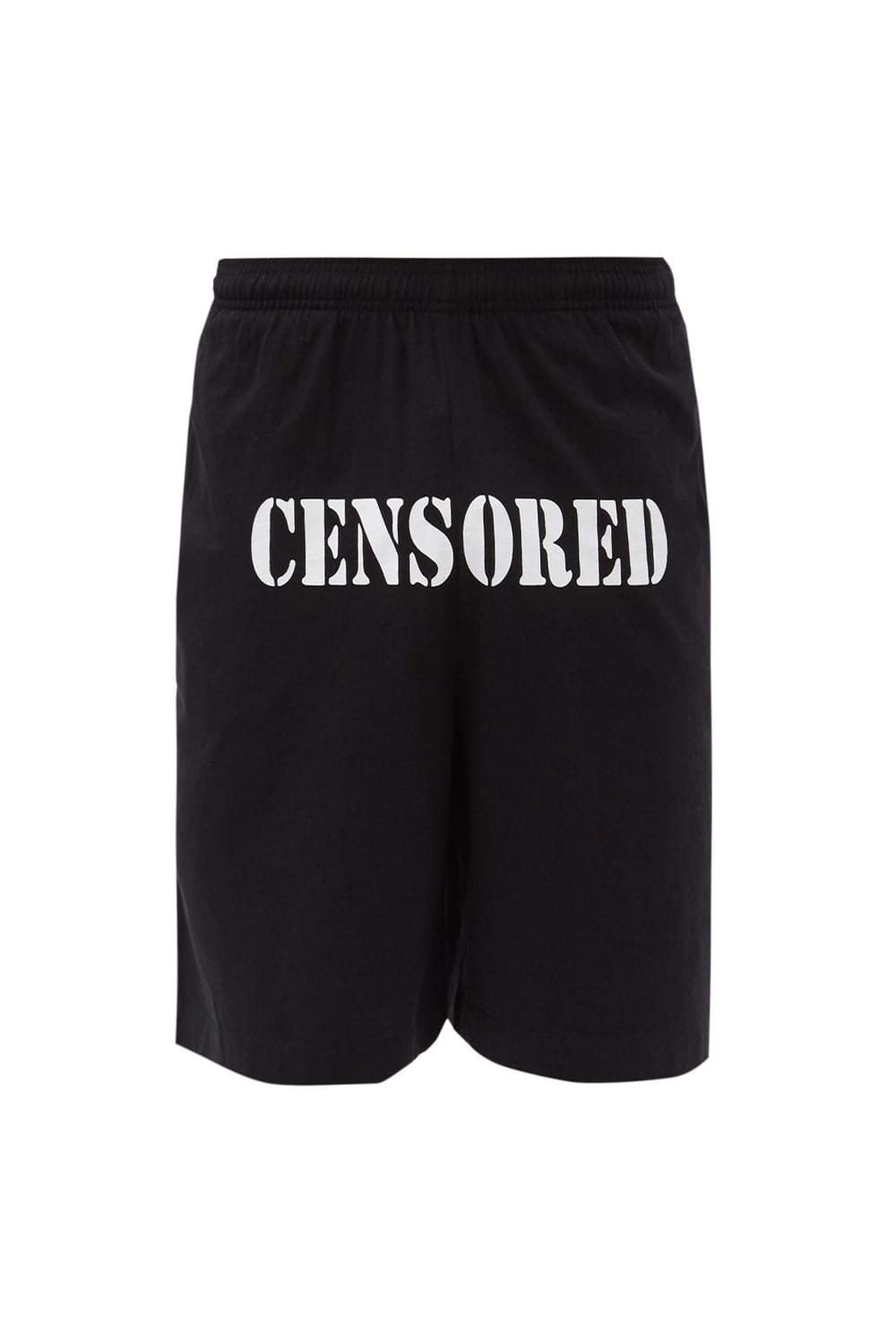 Vetements Censored-Print Cotton-Jersey Shorts Release | HYPEBEAST