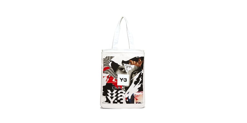 バッグ Y-3 Sling bag logo print White y-3-tote-bag-collage-graphic-