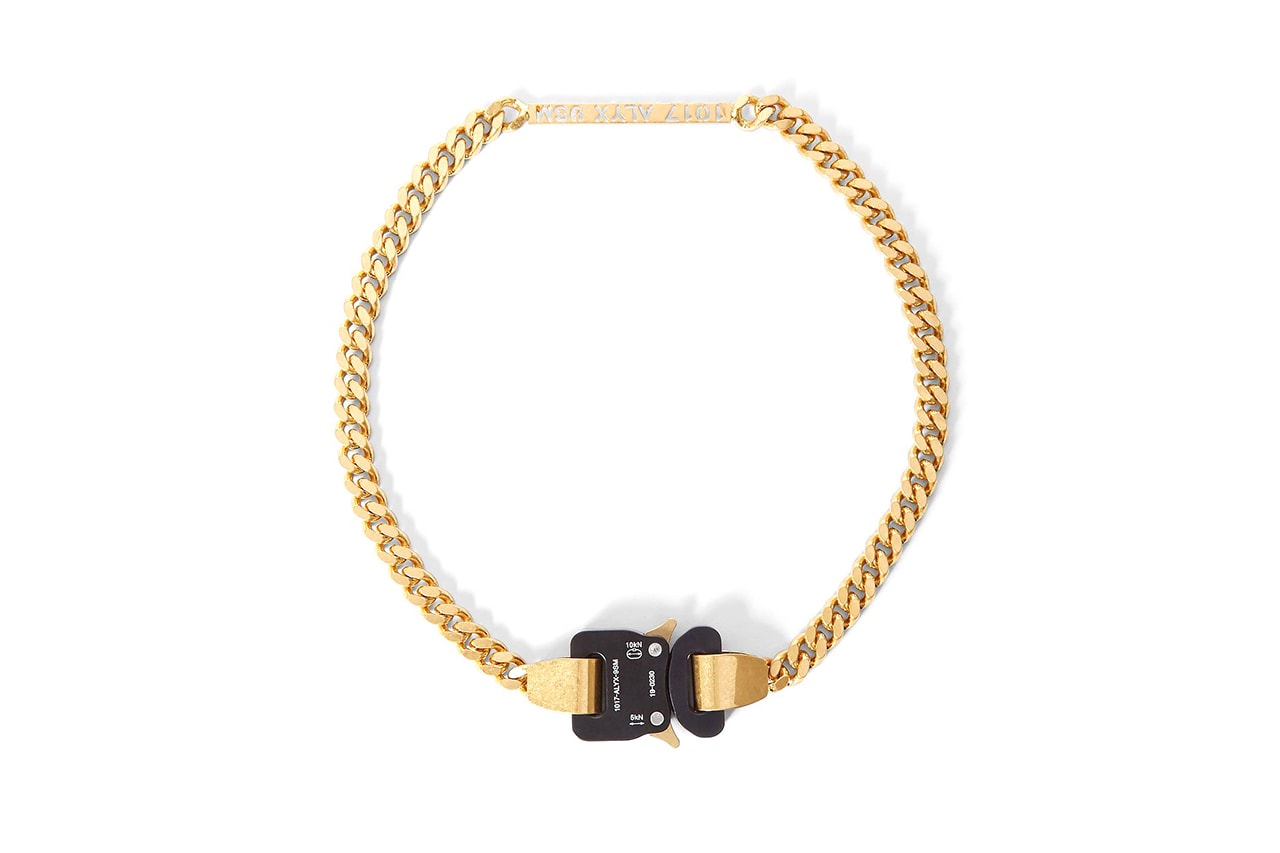 1017 ALYX 9SM Updates Gold-Toned Buckle Necklace | Hypebeast