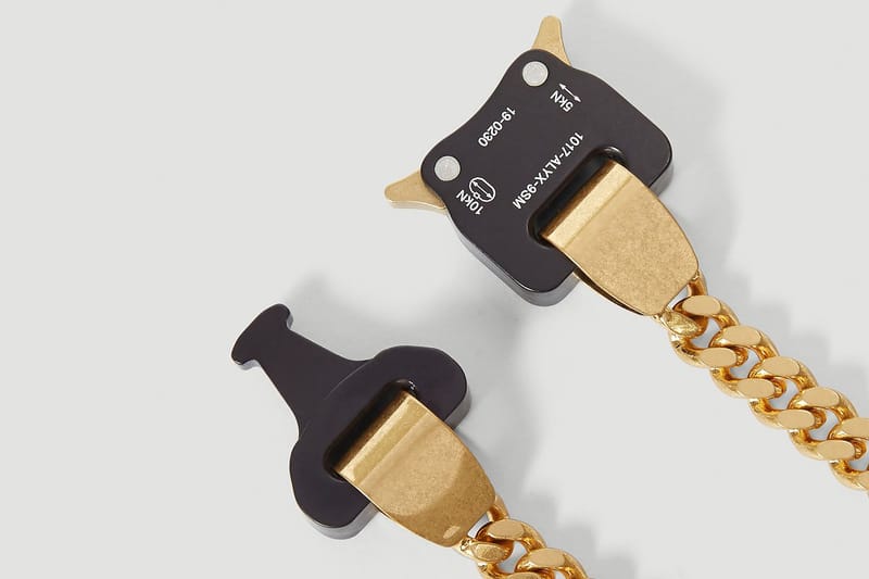 1017 ALYX 9SM Updates Gold-Toned Buckle Necklace | Hypebeast