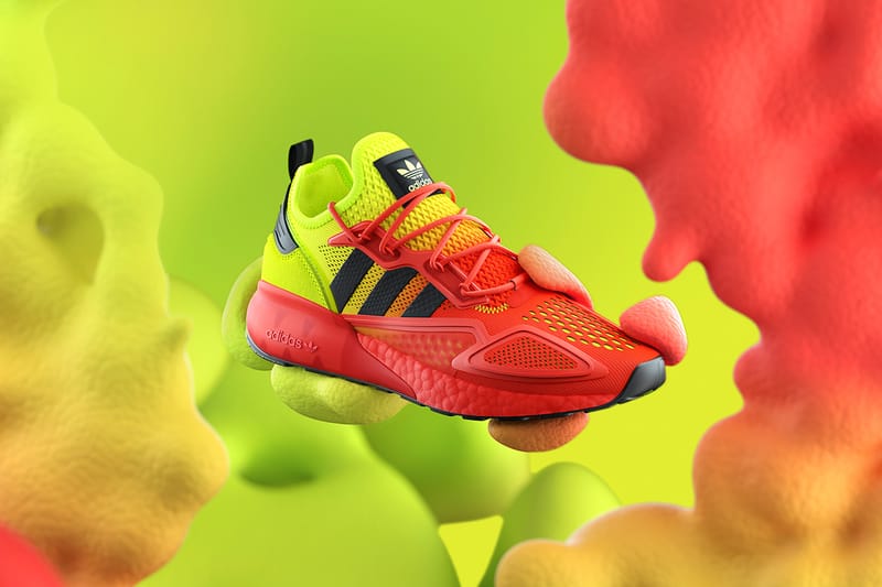 Adidas shoes neon clearance red