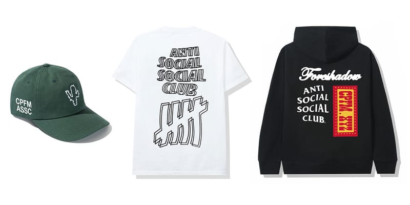 Anti social social club online x cpfm hoodie green