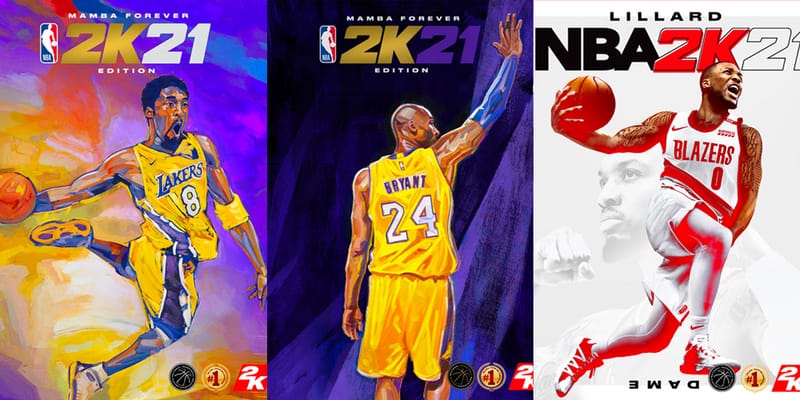 Kobe Bryant, Zion Williamson and Damian Lillard 'NBA 2K21' Cover