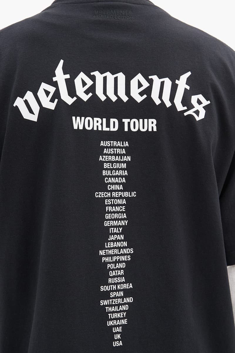 Vetements Honors Motörhead's 2010 World Tour | Hypebeast