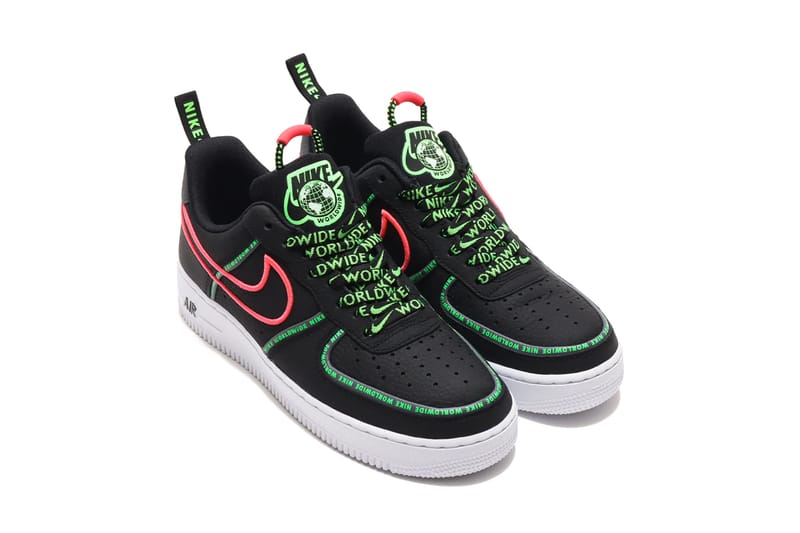 Black and neon clearance green air force ones