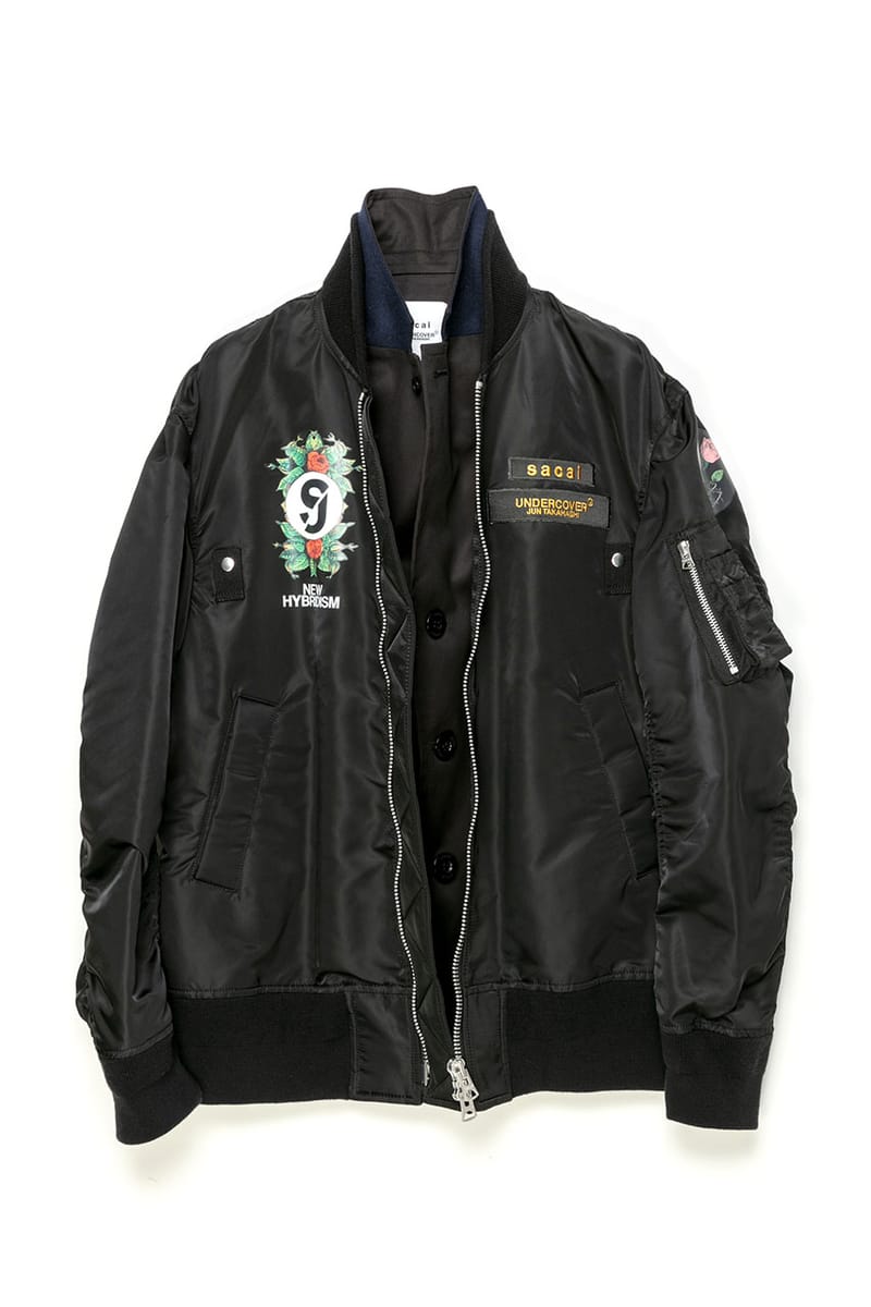 UNDERCOVER UC1C4207-1 PINK FLOYD CONVERTIBLE JACKET BLACK